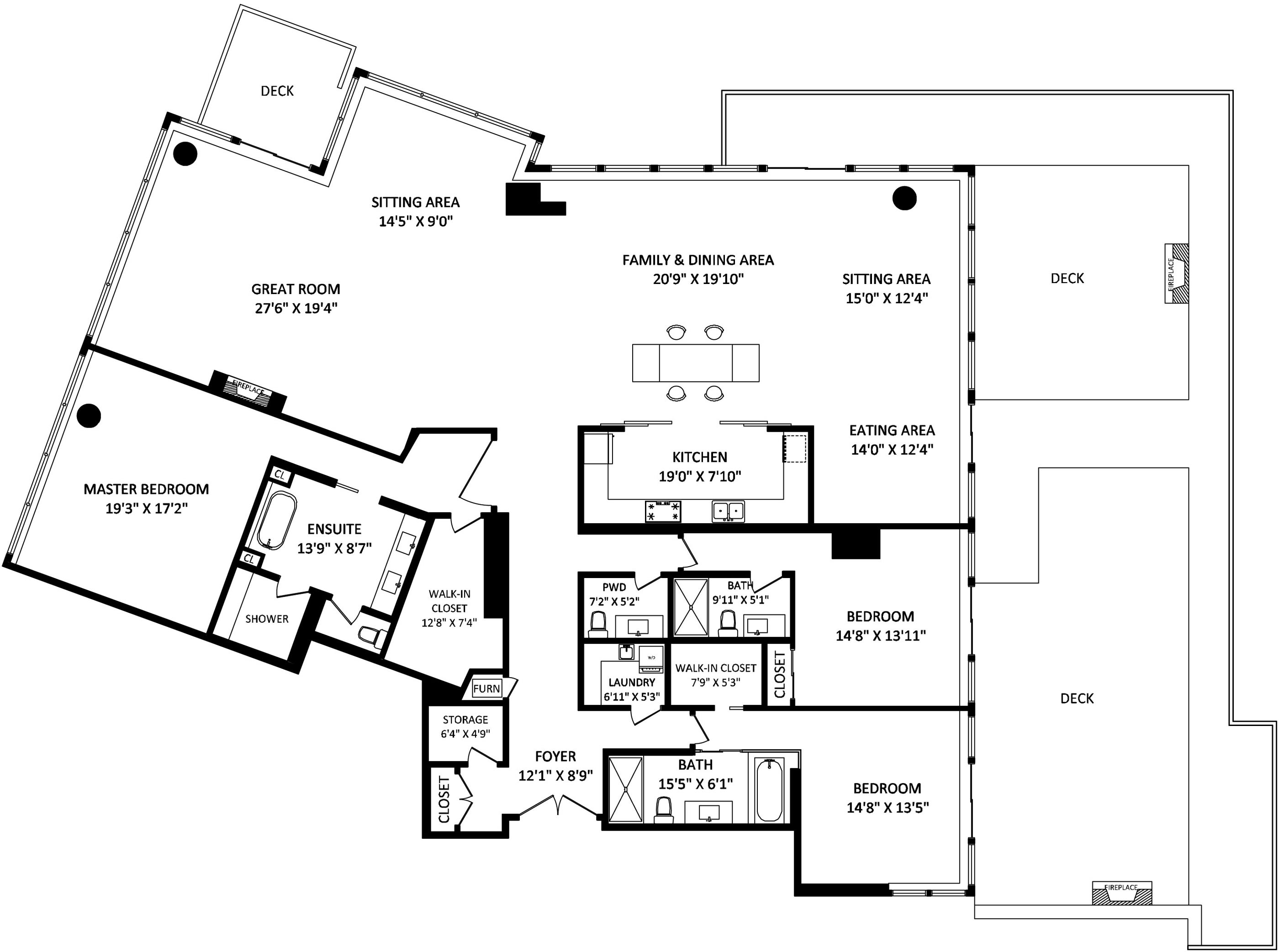 Floor plan apartment in vancouver