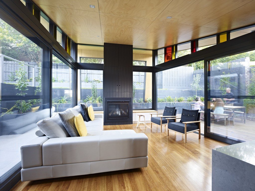 Living Room, Modern Renovation &amp; Extension in Melbourne, Australia