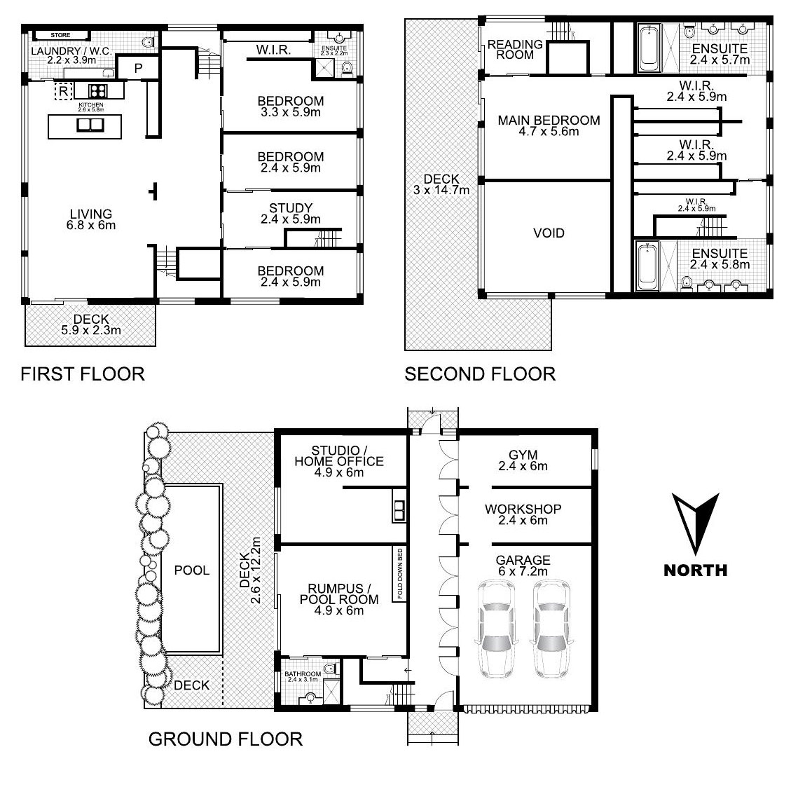 Floor Plans, Shipping Container Home in Brisbane, Queensland