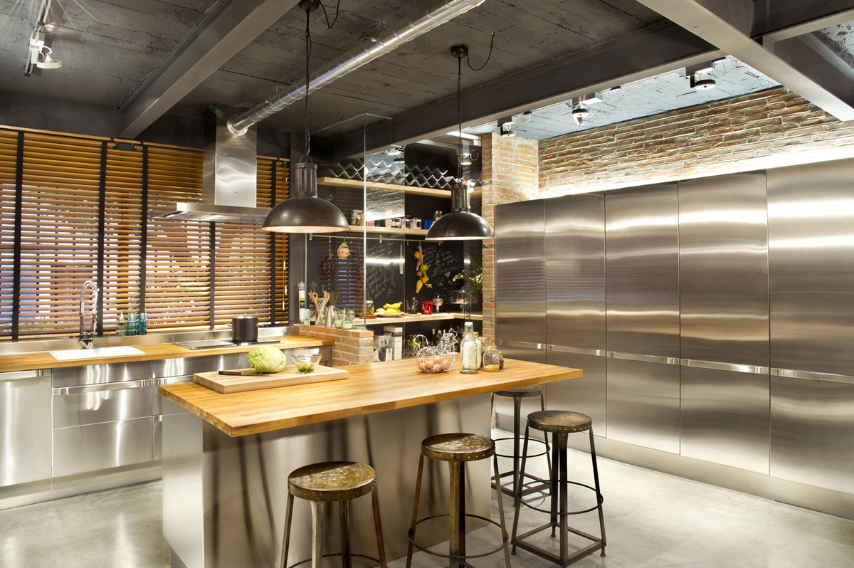 Kitchen-Breakfast-Bar-Island-Stainless-Steel-Units-Loft-Style-Home-Terrassa-Spain.jpg