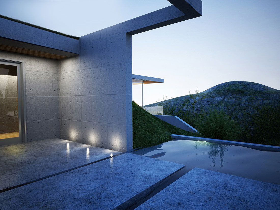 Contemporary Architecture Embracing Nature Earth House Project inside house lighting earth pertaining to House