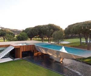 Modern Home with a Unique Suspended Pool in Portugal