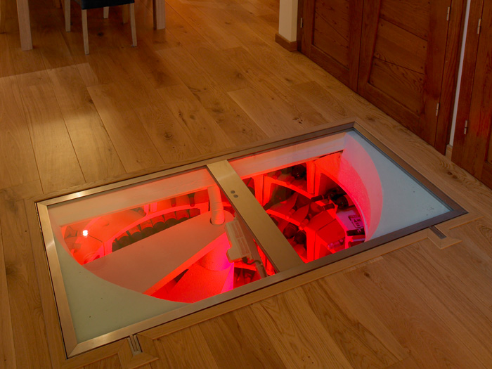 Spiral Cellars with LED lighting