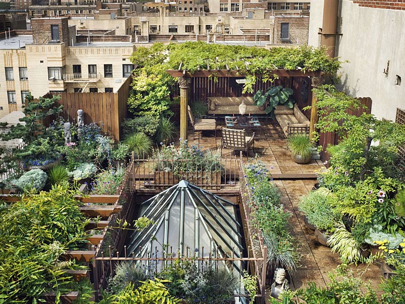 Rooftop Garden, Duplex Penthouse Loft in Chelsea, New York City