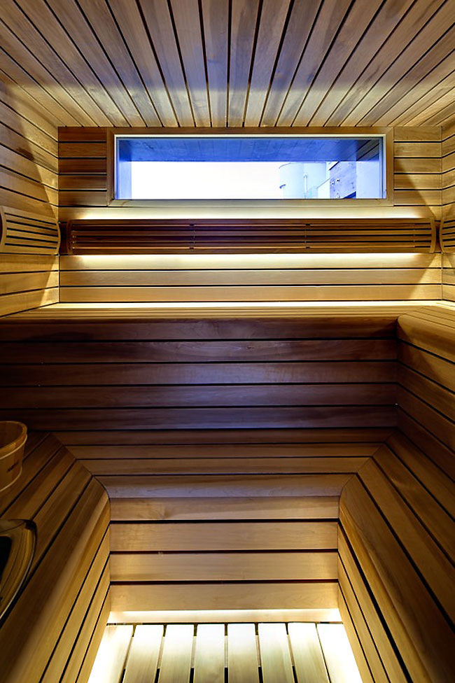Sauna Room, Loft in Bratislava by Atelier SAD