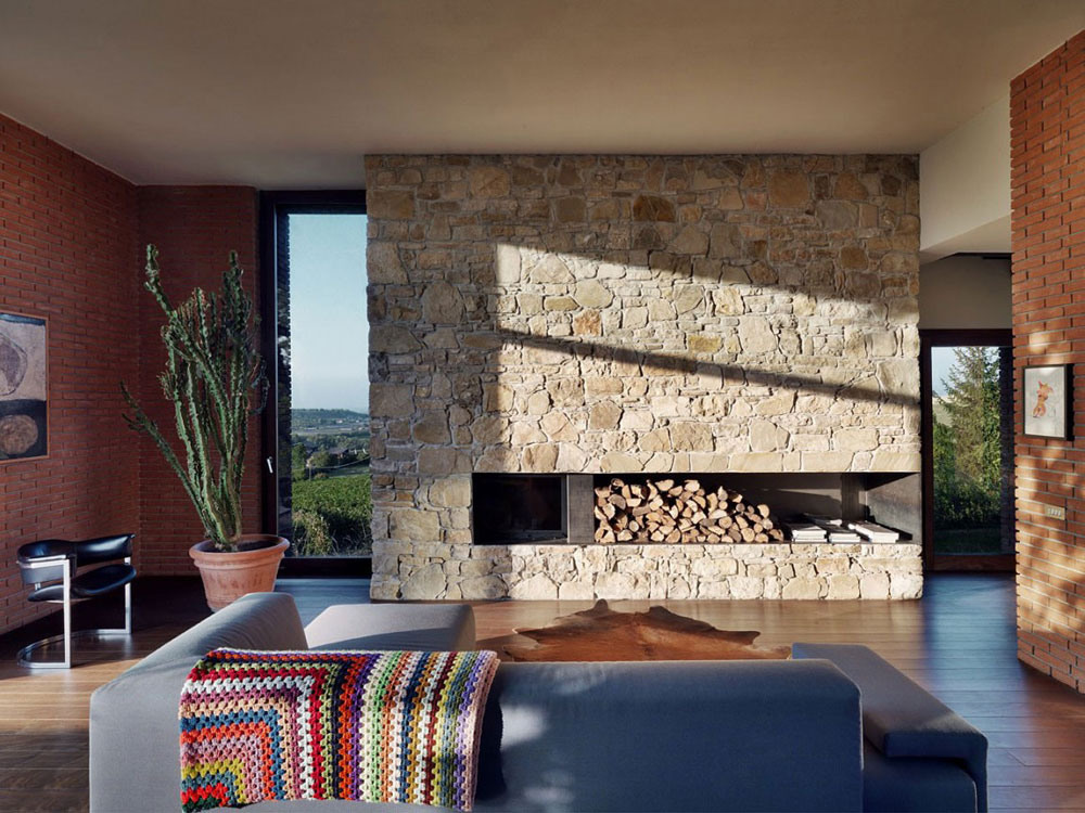 Living Room, Countryhouse in Val Tidone, Italy by Park Associati