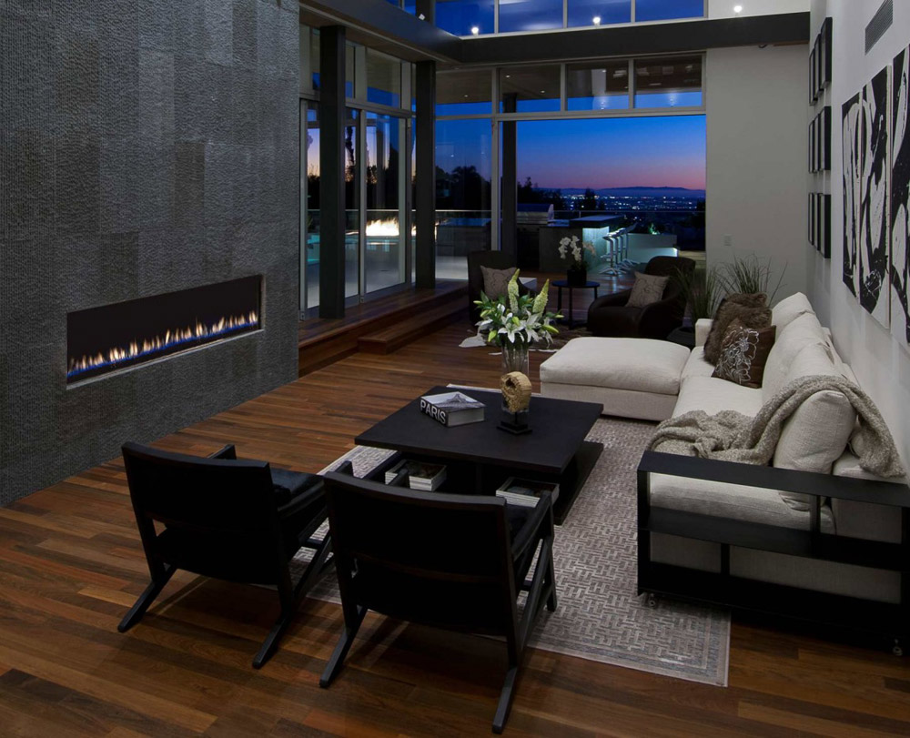 Fireplace, Doheny Residence, Hollywood Hills by Luca Colombo Design
