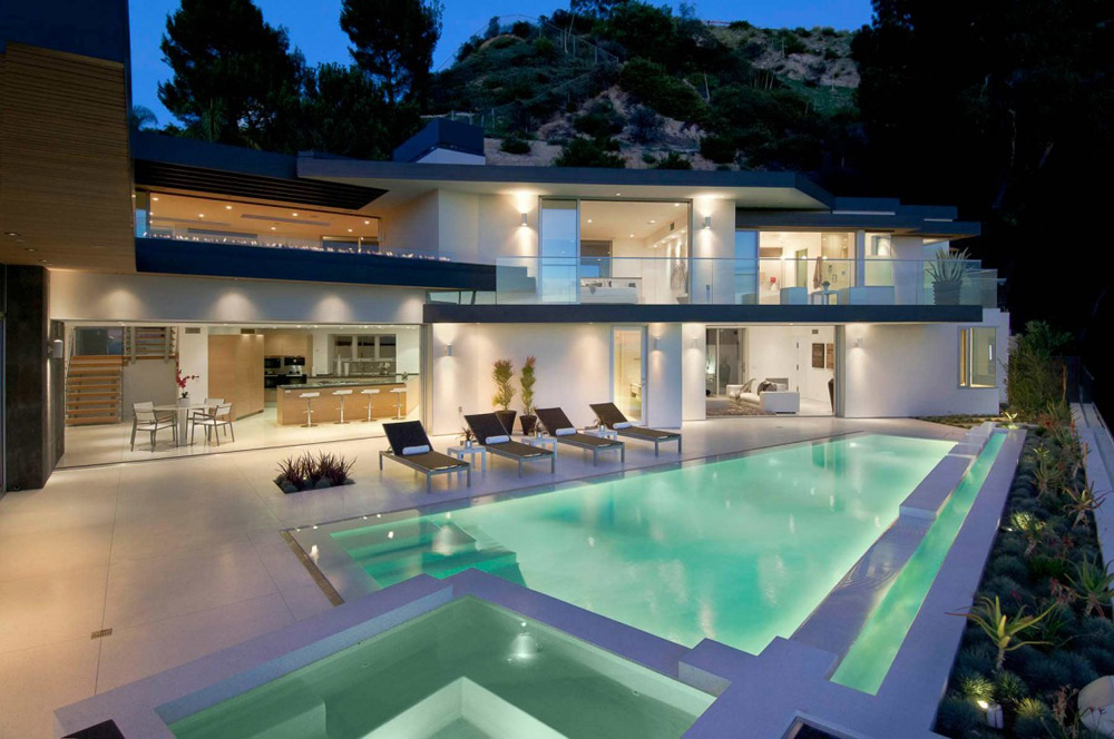 Evening, Doheny Residence, Hollywood Hills by Luca Colombo Design