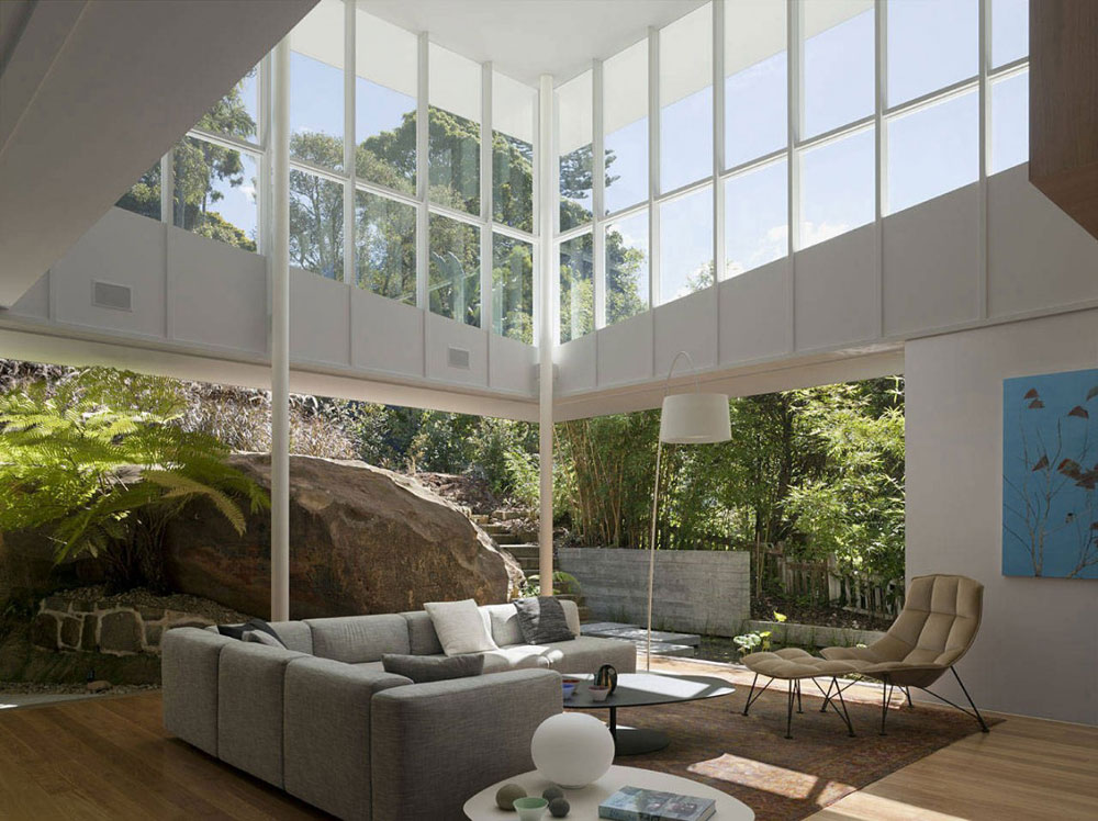 Open Living Space, Skirt + Rock House by MCK Architects