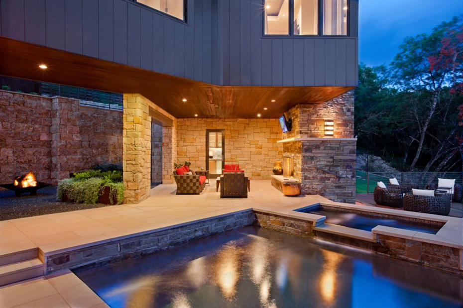 Pool & Outside Living, Westlake Drive House by James D. LaRue Architects