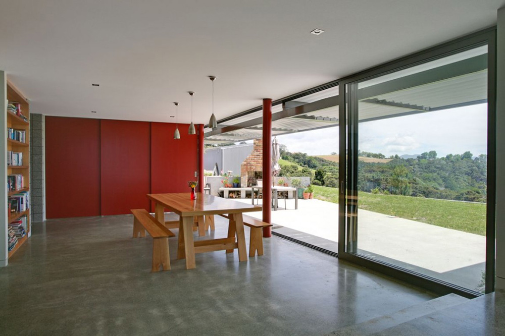 Dining Room, Bourke House, New Zealand by Pacific Environments Architects