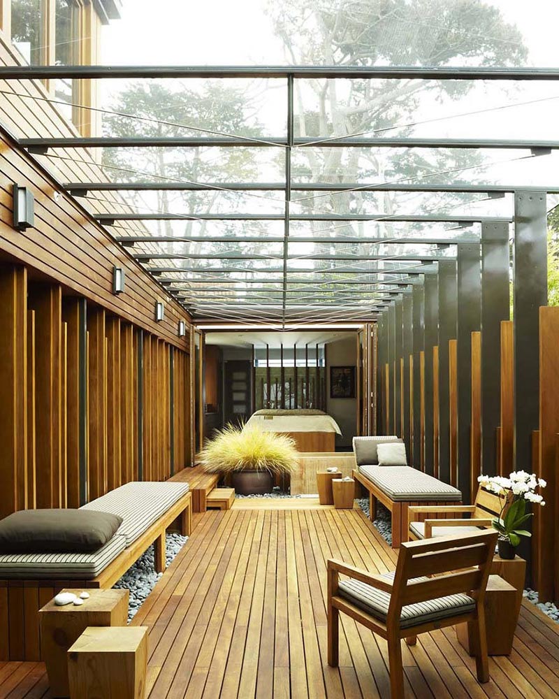 Courtyard, Carmel Residence, California by Dirk Denison Architects