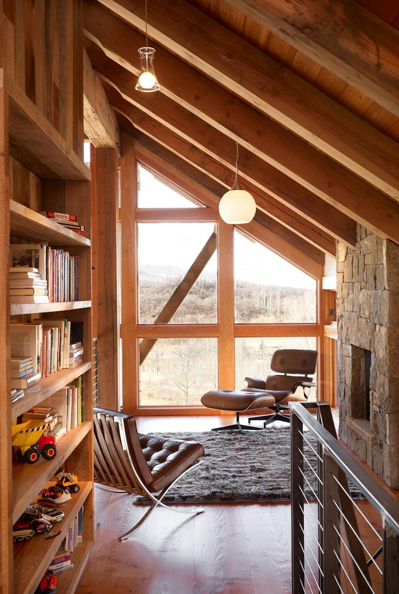 Living Space, Reed Residence, Colorado by Robert Hawkins Architects