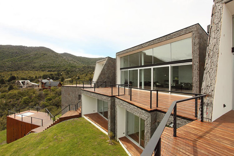 Balcony, Casa S, Mountain House in Argentina by Alric Galindez Architects