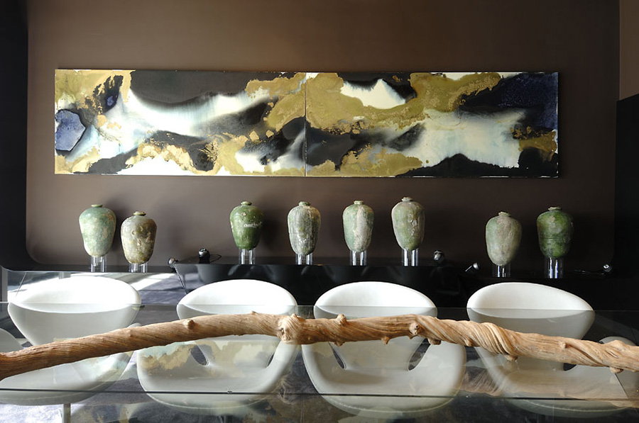 Dining Room Art, Vivienda 4 Luxury Development, Madrid by A-cero Architects