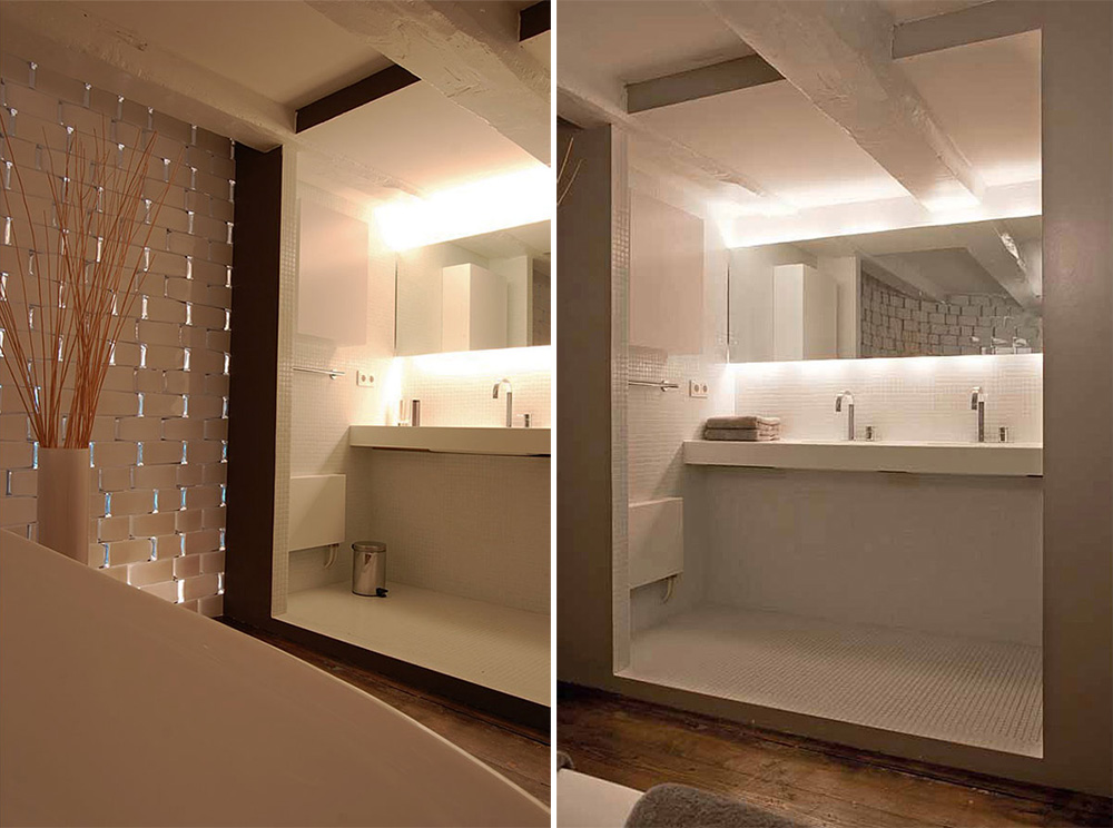 Bathroom, Brouwersgracht Apartment, Amsterdam by CUBE and SOLUZ