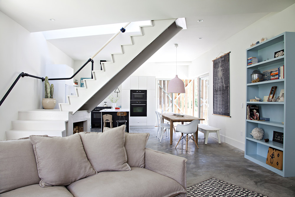 Open Plan Living, Staircase, Dutchess House No. 1, New York by Grzywinski+Pons