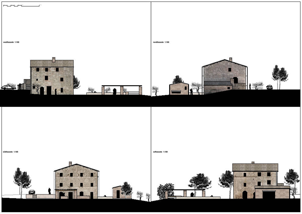 Elevations, Home Renovation In Treia, Italy by Wespi de Meuron
