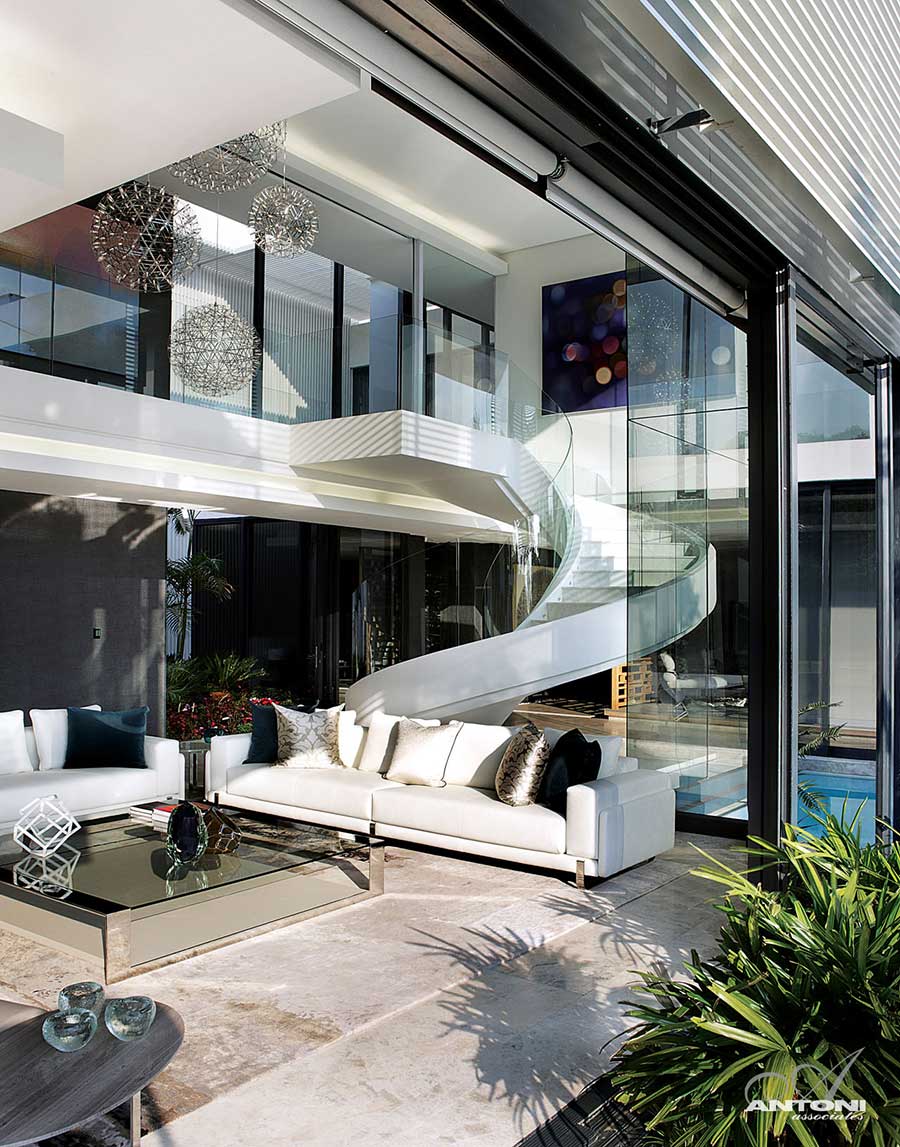 Glass Walls, Living Space, Houghton Residence, Johannesburg, South Africa
