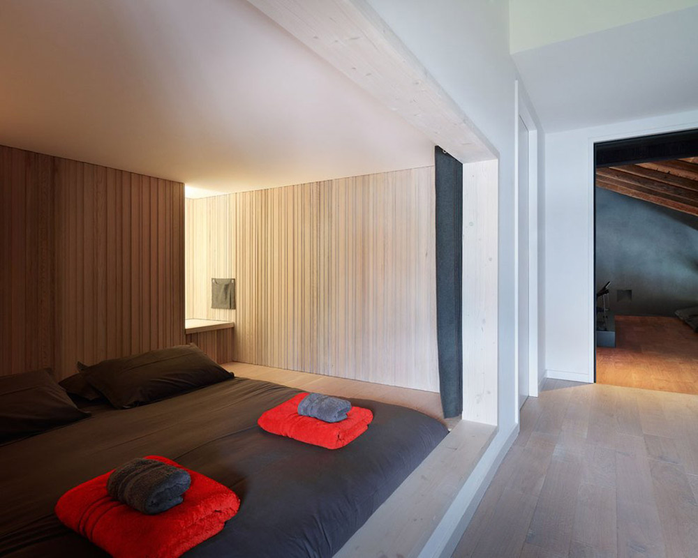 Bedroom, Villa Solaire, Morzine, France by JKA + FUGA