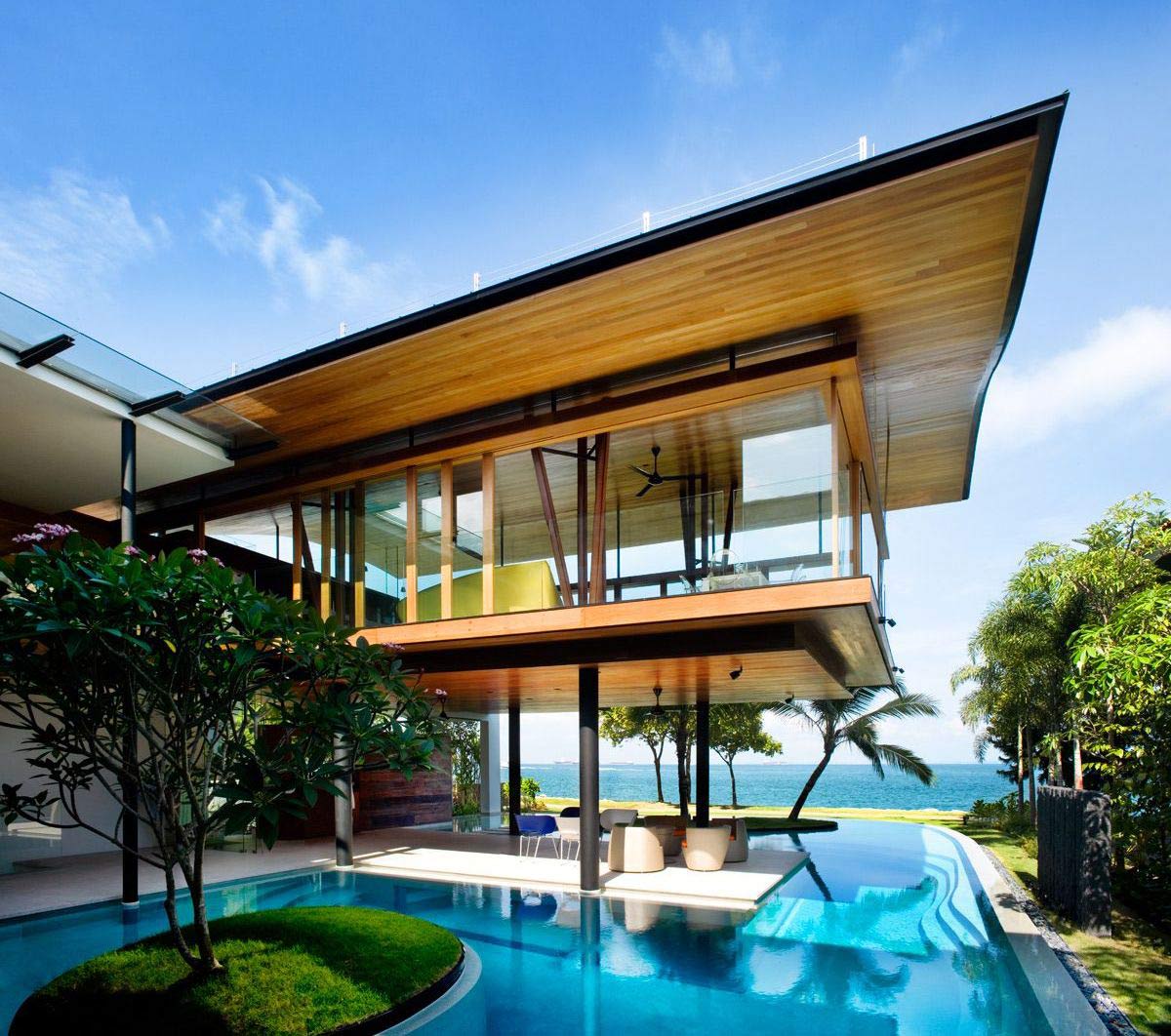 Seafront Home in Singapore with Underwater Media Room