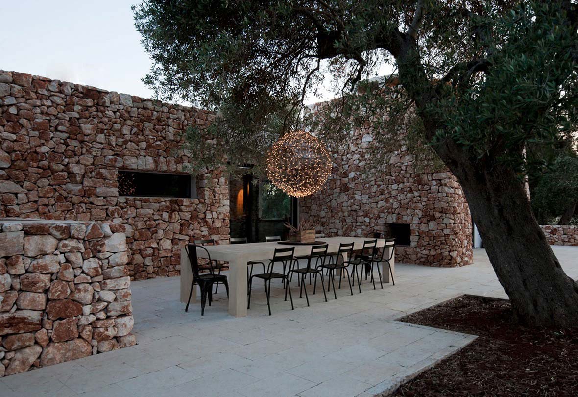 Italian Stone House Surrounded by Beautiful Olive Trees