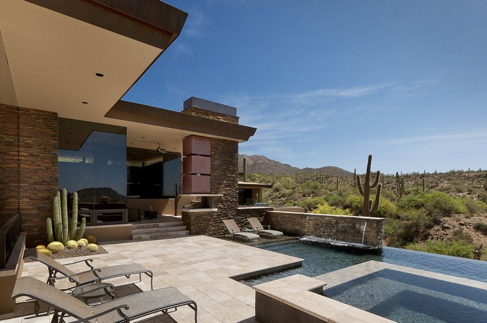 Infinity Pool, Terrace, Jacuzzi, Modern Home in Scottsdale, Arizona