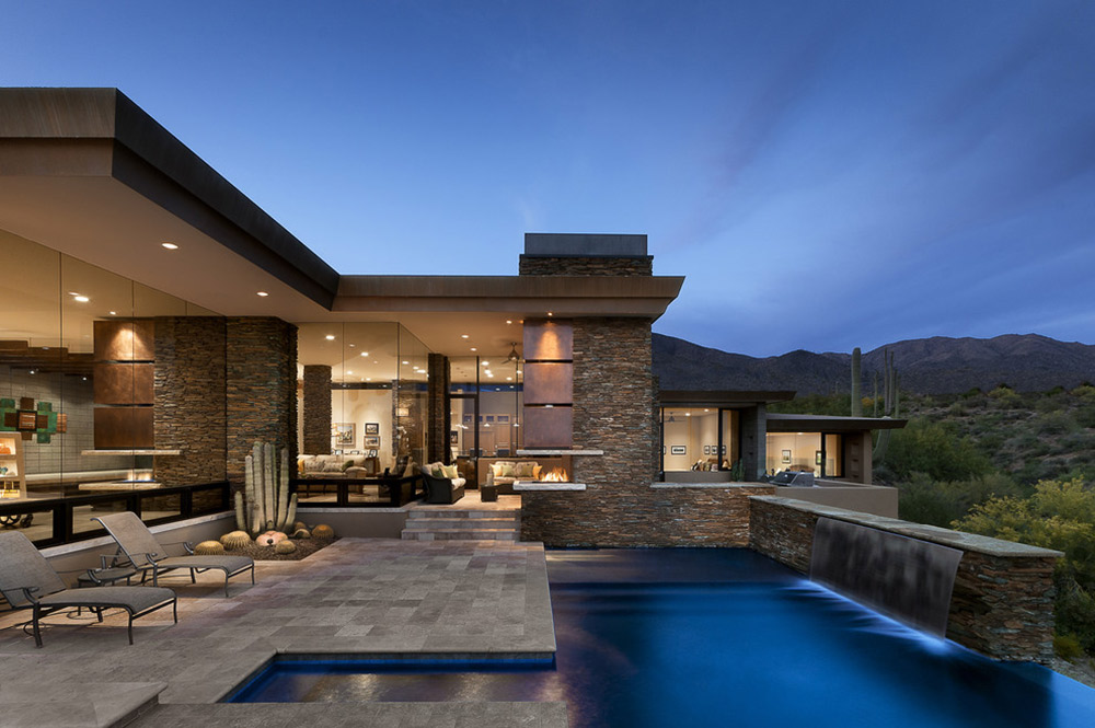 Infinity Pool, Terrace, Modern Home in Scottsdale, Arizona