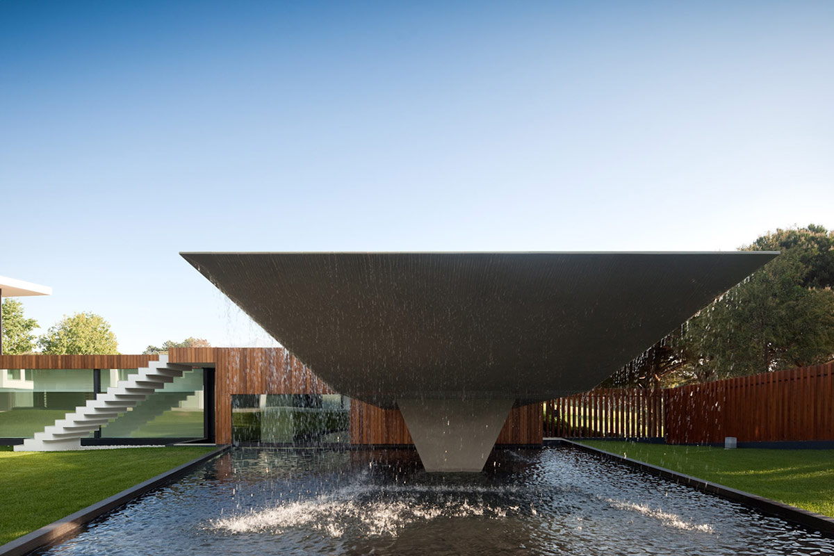 Pool, Waterfall, Modern Home with a Unique Suspended Pool in Portugal