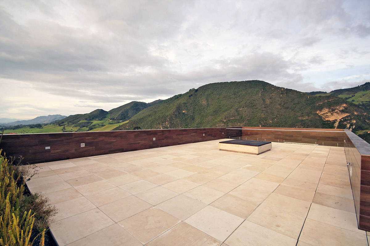 Roof Terrace, Mountain Views, AR House in La Calera, Colombia