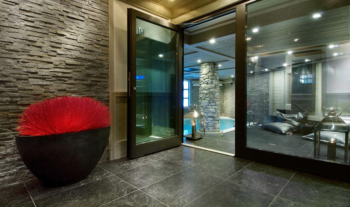 Glass Doors, Stone Walls, Chalet Black Pearl in Val d’Isère