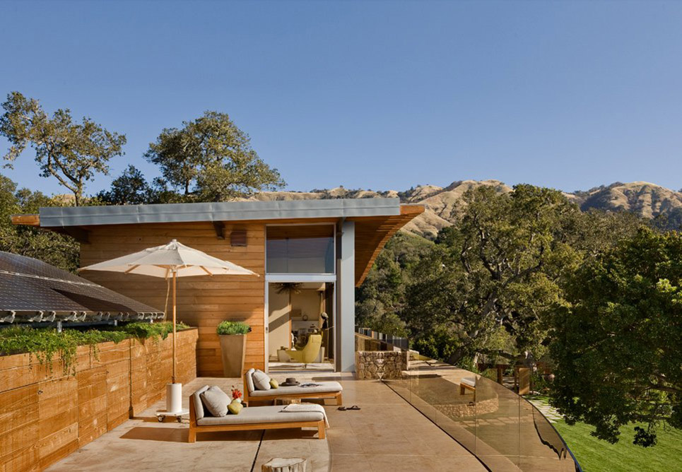 Terrace, Glass Fence, Views, Exquisite Contemporary Home in Big Sur, California