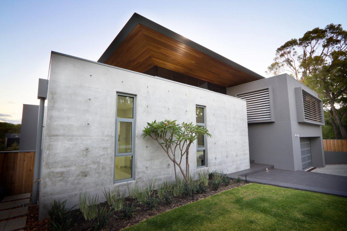 Exposed Concrete Walls, The 24 House in Dunsborough, Australia