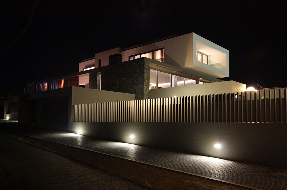 Lighting, Hilltop Home in Thessaloniki, Greece by Office 25 Architects