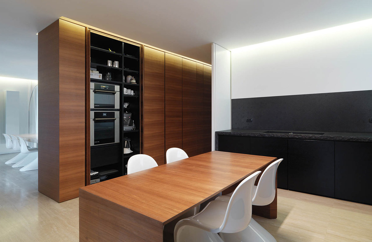 Kitchen, Cupboards, Minimalist Interior in Tuscany, Italy by Victor Vasilev