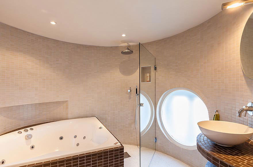 Bathroom, Shower, Glass Door, Stylish Modern Apartment Stockholm