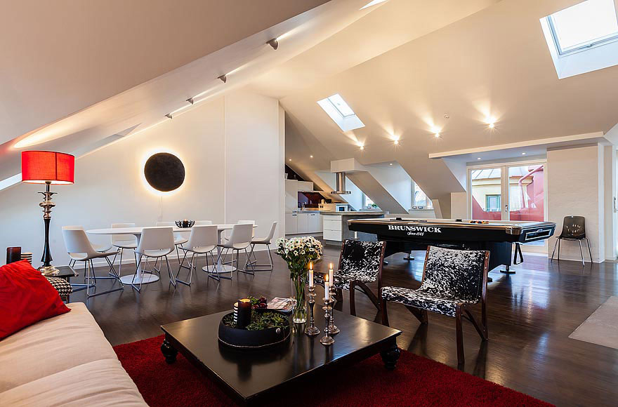 Open Plan Living, Stylish Modern Apartment Stockholm