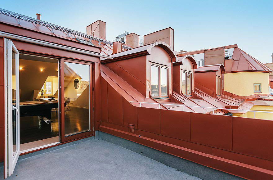 Patio Doors, Balcony, Stylish Modern Apartment Stockholm