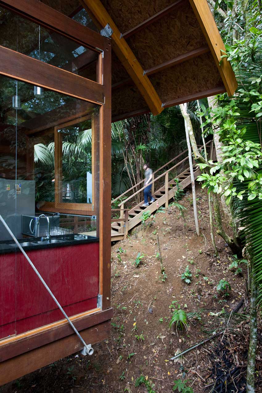 Stairs, Outstanding Sustainable Home in Praia do Felix, Brazil