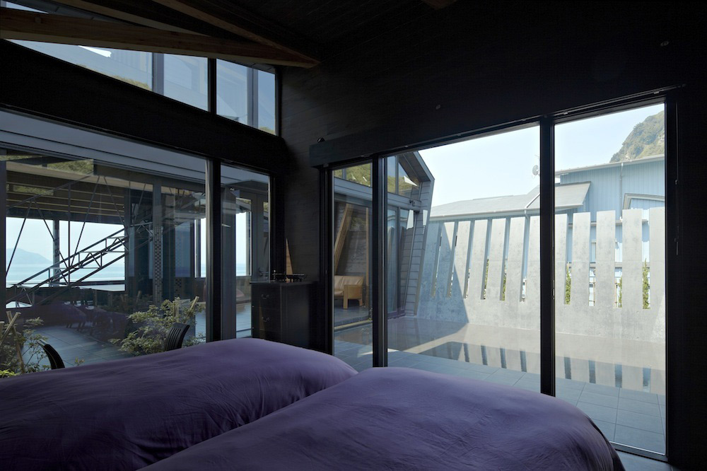 Bedroom, Courtyard View, Villa SSK Overlooking Tokyo Bay in Chiba, Japan
