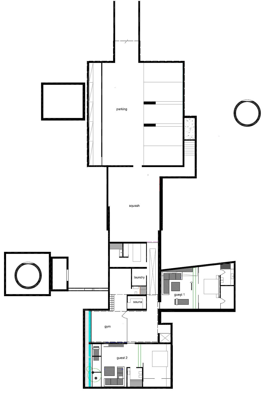 Floor Plan, H3 House in Athens, Greece by 314 Architecture Studio