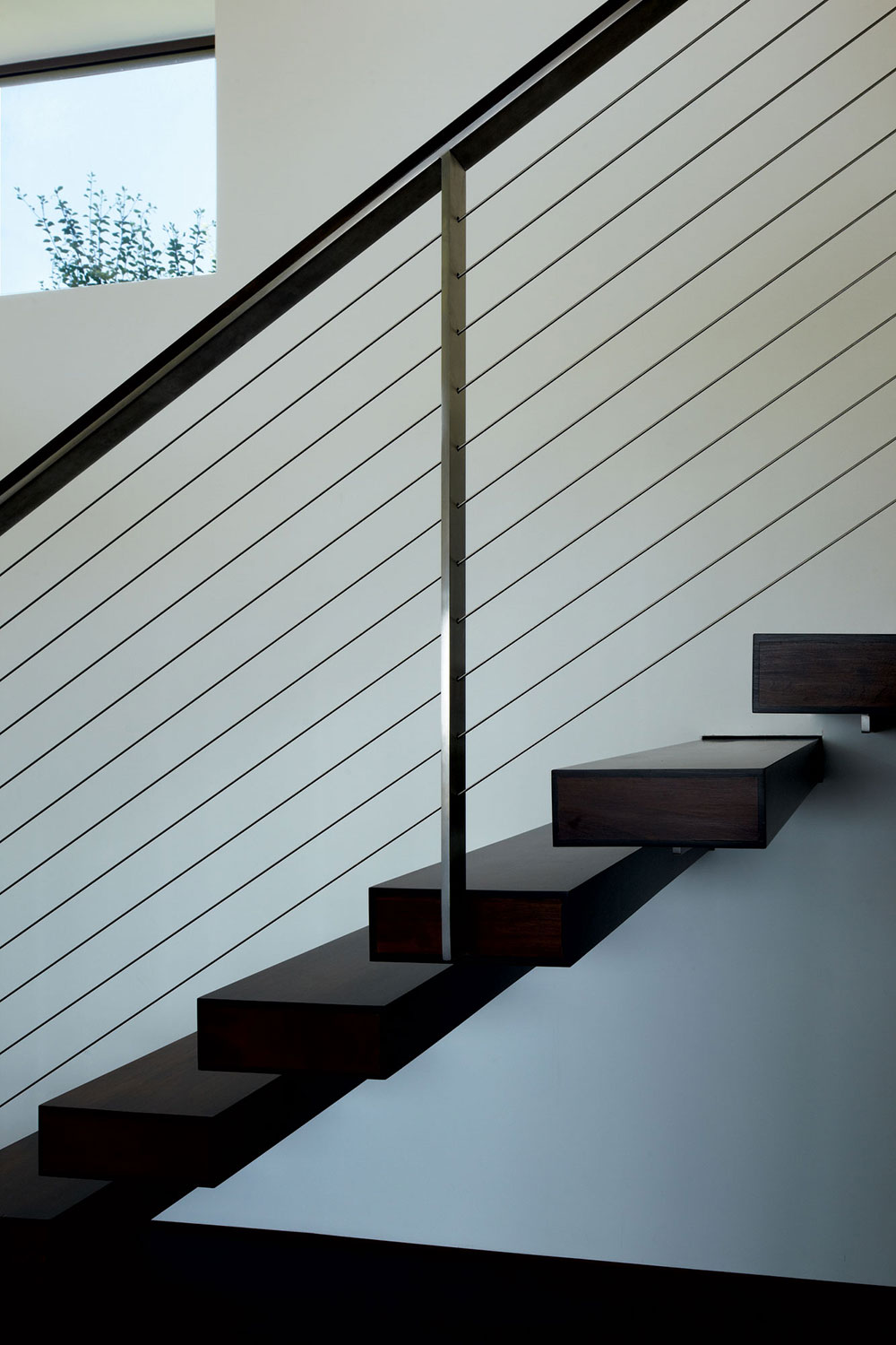 Stairs, Mandeville Canyon Residence in Los Angeles by Griffin Enright Architects