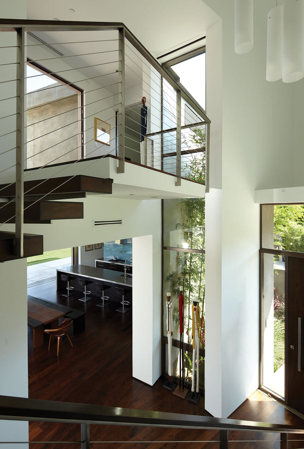 Stairs, Mandeville Canyon Residence in Los Angeles by Griffin Enright Architects