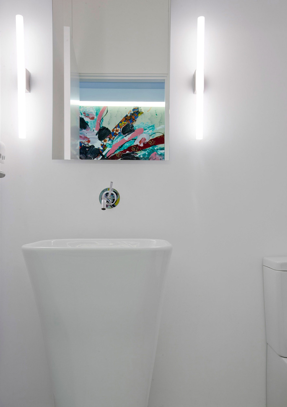 Bathroom, Sink, Modern Apartment in Madrid Designed by IlmioDesign