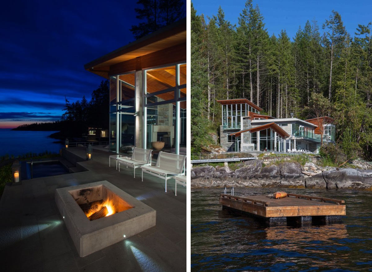 Fire Pit, Swim Platform, Pender Harbour House in Pender Harbour, BC, Canada