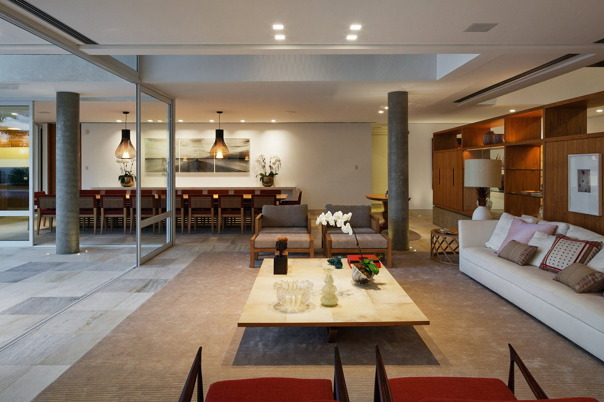  Dining Table, Sofa, Coffee Table, Lighting, FG Residence in Araraquara, Brazil