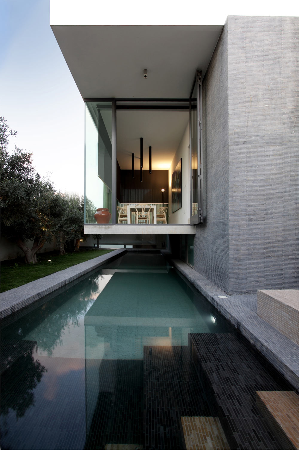 Cantilever Over Pool, Hanging Home in Naxxar, Malta by Chris Briffa Architects