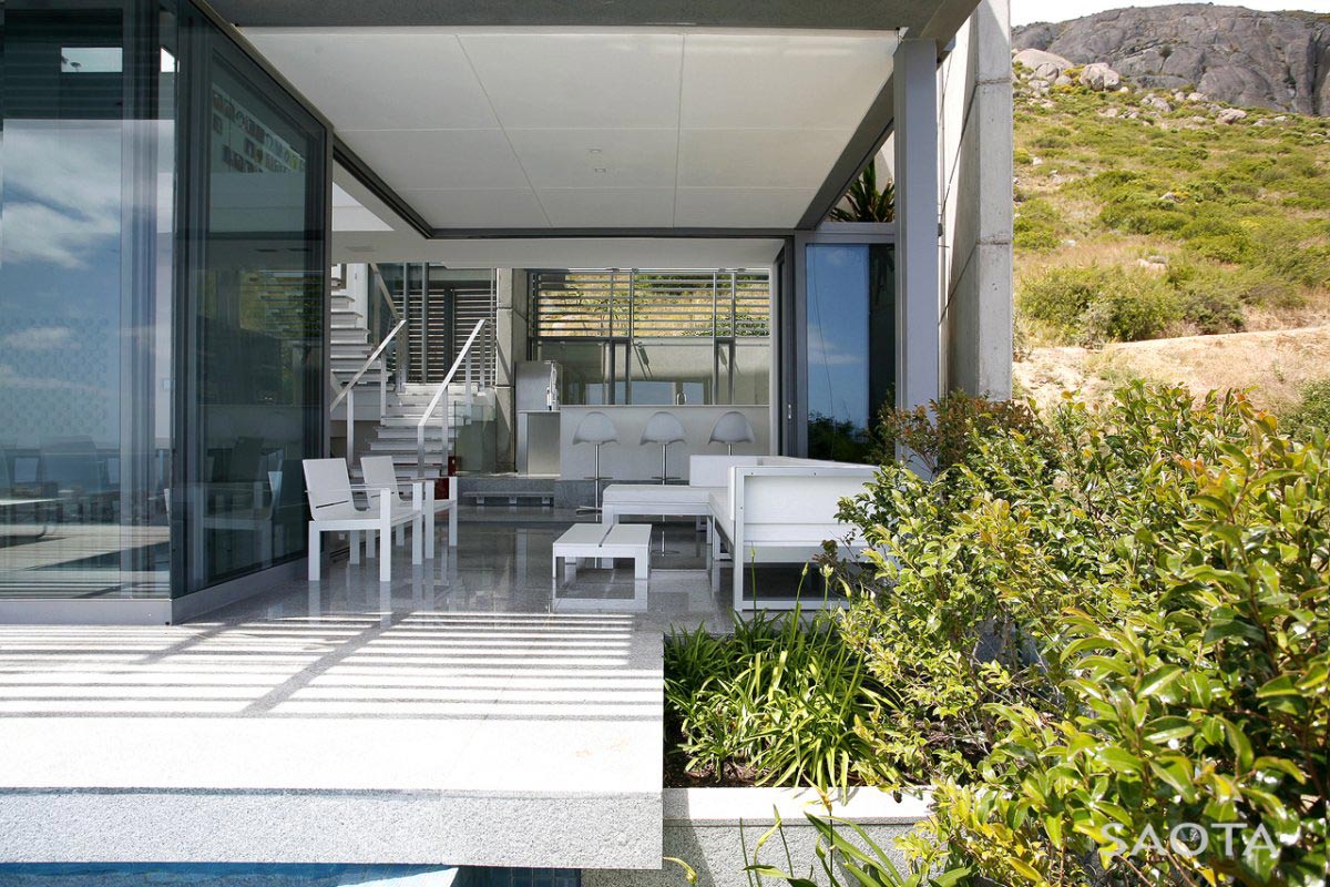 Terrace, Kitchen, Contemporary 3-Level Home in Cape Town, South Africa
