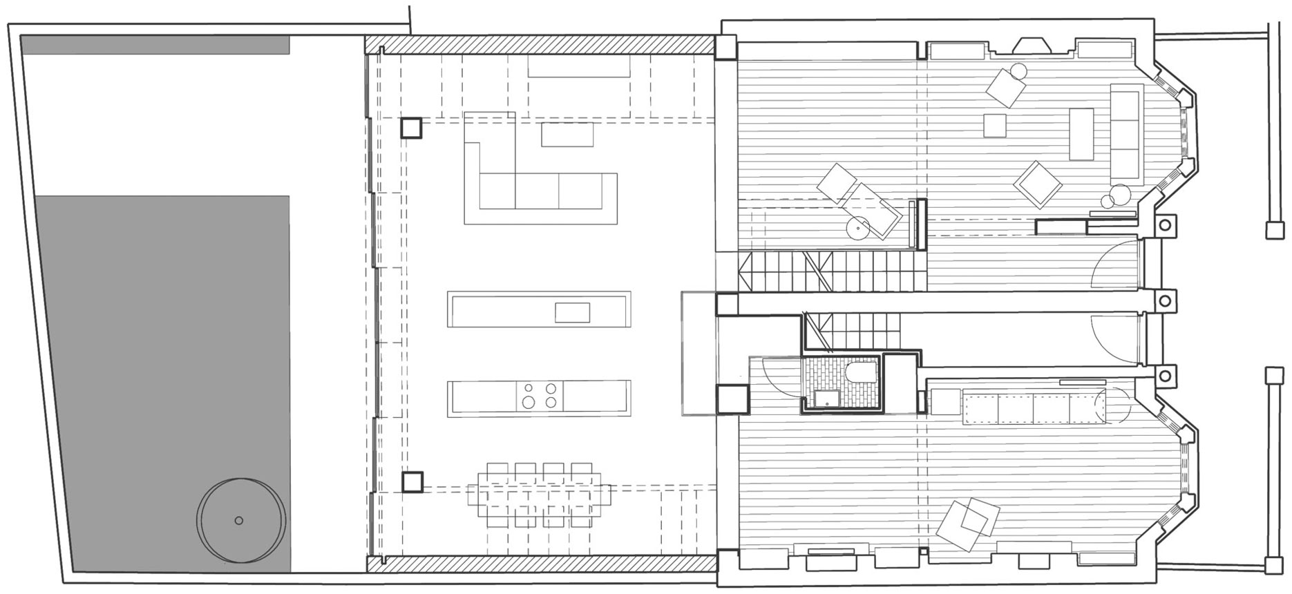 Ground Floor Plan, Modern Home in London by Bureau de Change Design Office