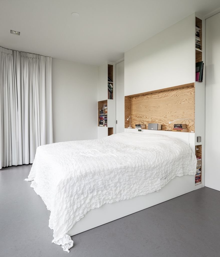 White Bedroom, Energy Efficient Home in Bloemendaal, The Netherlands